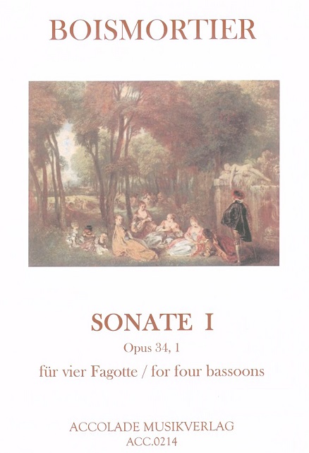 J.B. Boismortier(1689-1755): Sonate I<br>fr 3 Fagotte + Kontrafagott