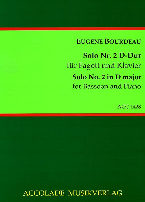 E. Bourdeau(1850-1926): Solo no. 2 D-Dur<br>fr Fagott + Klavier
