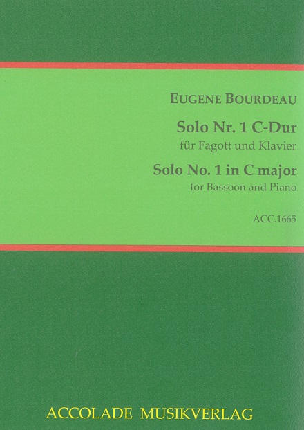 E. Bourdeau(1850-1926): Solo no. 1 C-Dur<br>fr Fagott + Klavier