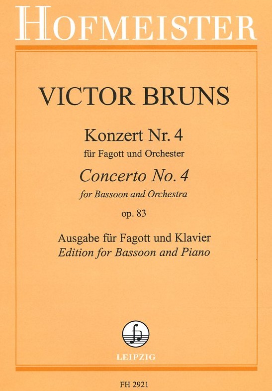 V. Bruns: Konzert Nr. 4 op.83<br>fr Fagott + Orchester - KA