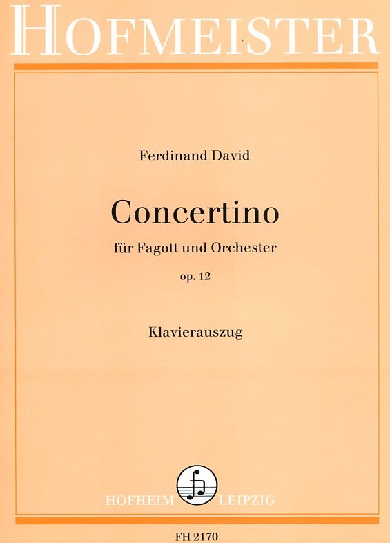 F. David: Concertino op.12 fr<br>Fagott + Orchester - KA (Hofmeister)