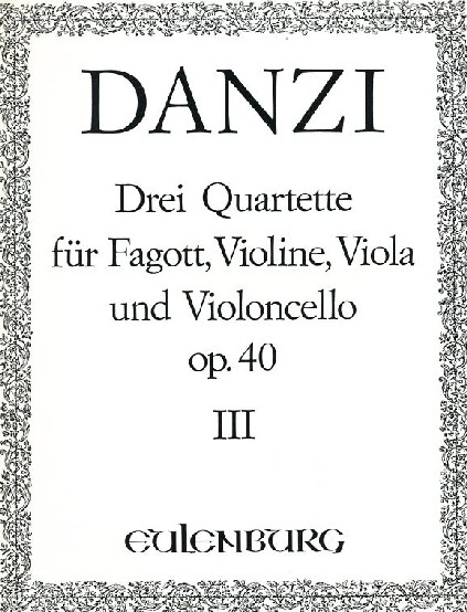 F. Danzi: Quartett B-Dur op.40/3 fr<br>Fagott + Streichtrio (Kunzelmann)