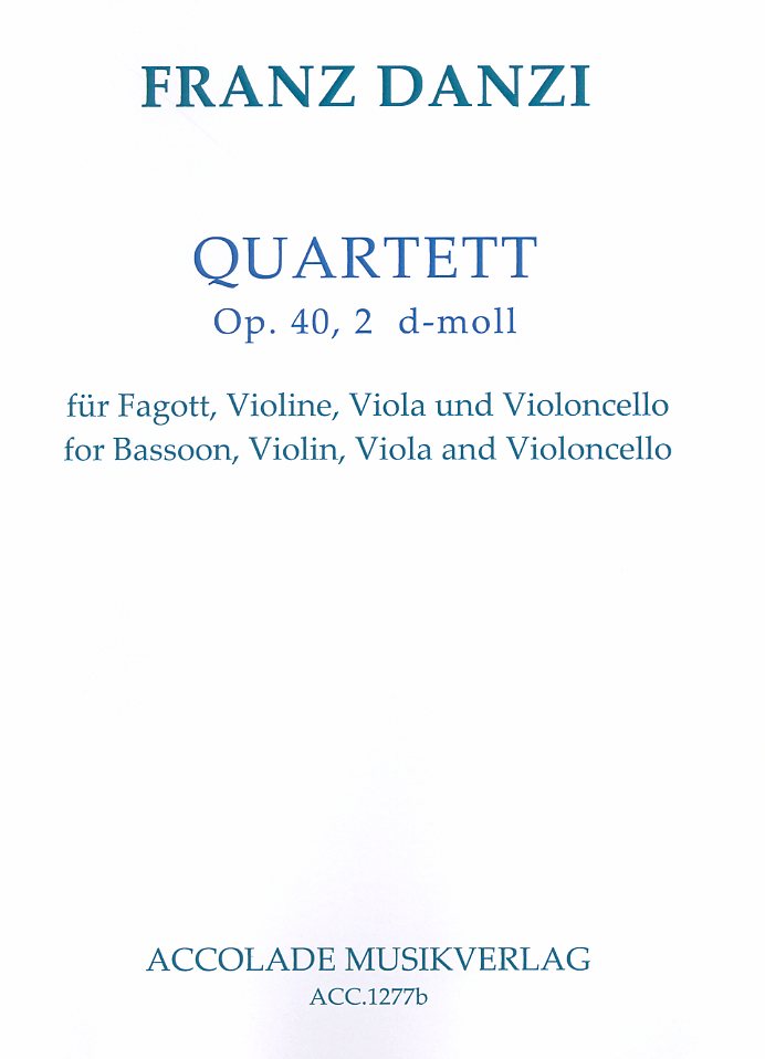 F. Danzi: Quartett d-moll op.40/2 fr<br>Fagott + Streichtrio (Accolade)