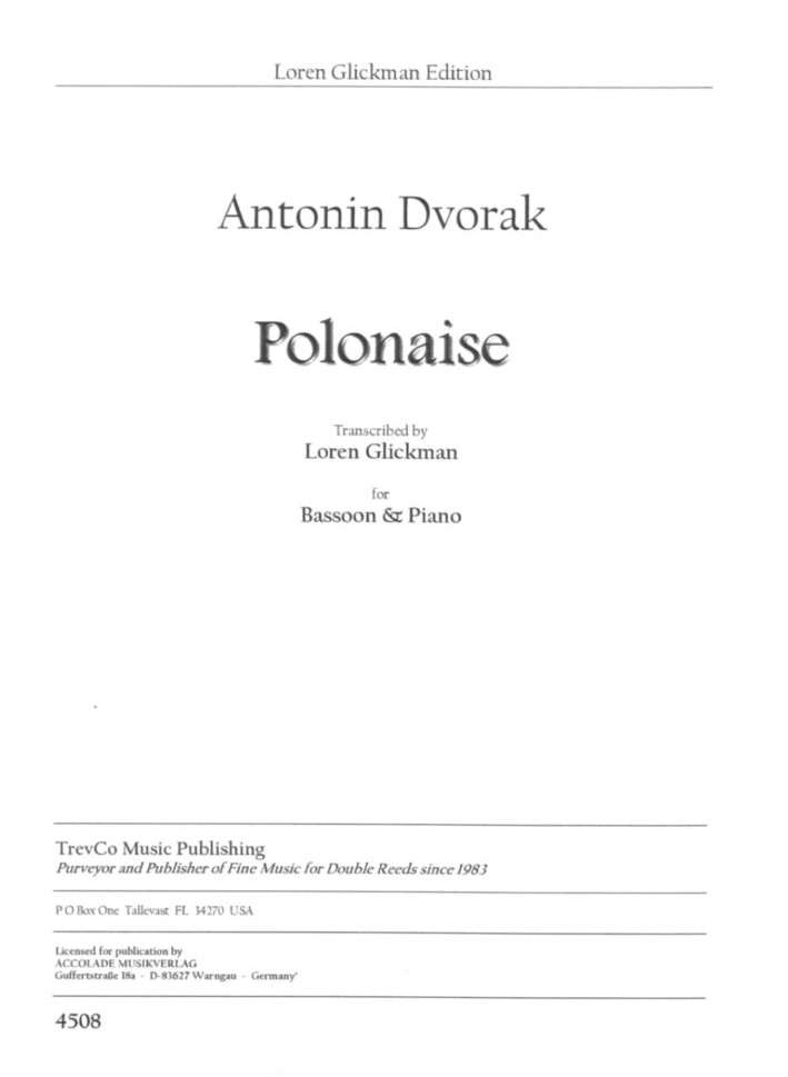 A. Dvorak: Polonaise - gesetzt fr<br>Fagott + Klavier