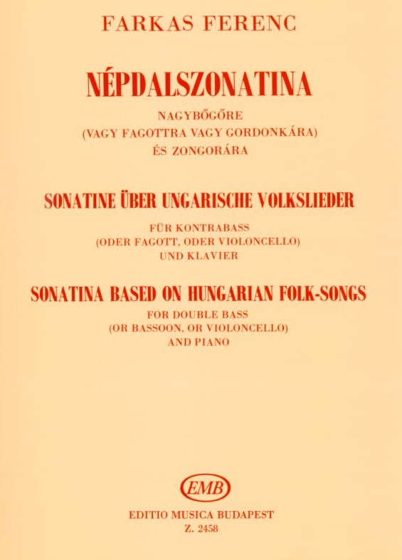 F. Farkas(*1905): Sonatine ber ungar.<br>Volkslieder - Fagott + Klavier