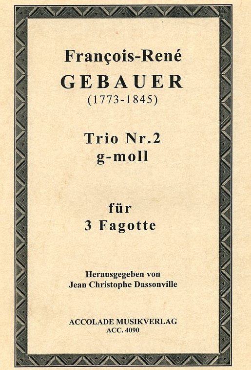 F. Gebauer: Trio No. 2 - g-moll<br>fr 3 Fagotte