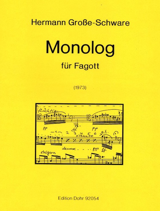 H. Groe-Schware(*1931): Monolog fr<br>Fagott solo (1973)
