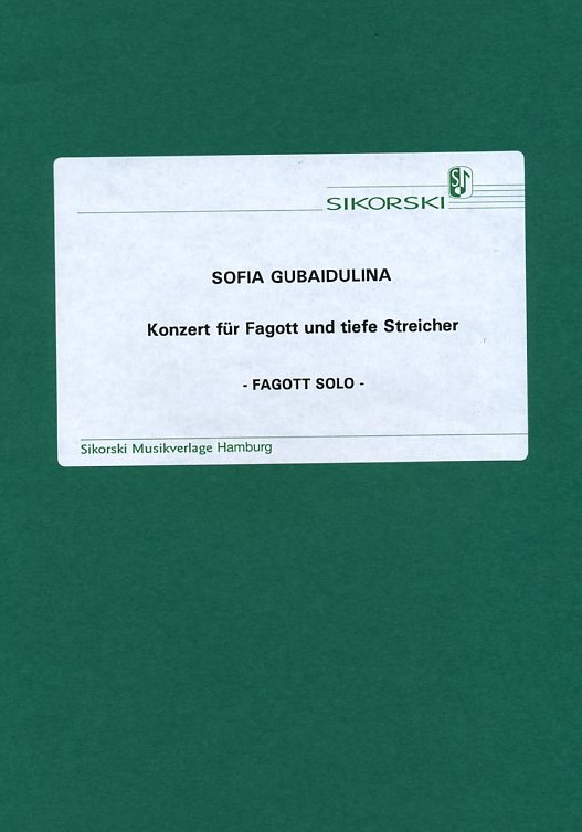 S. Gubaidulina: Concerto fr Fagott +<br>Orchester / Solostimme (Stimmen Leihmat)