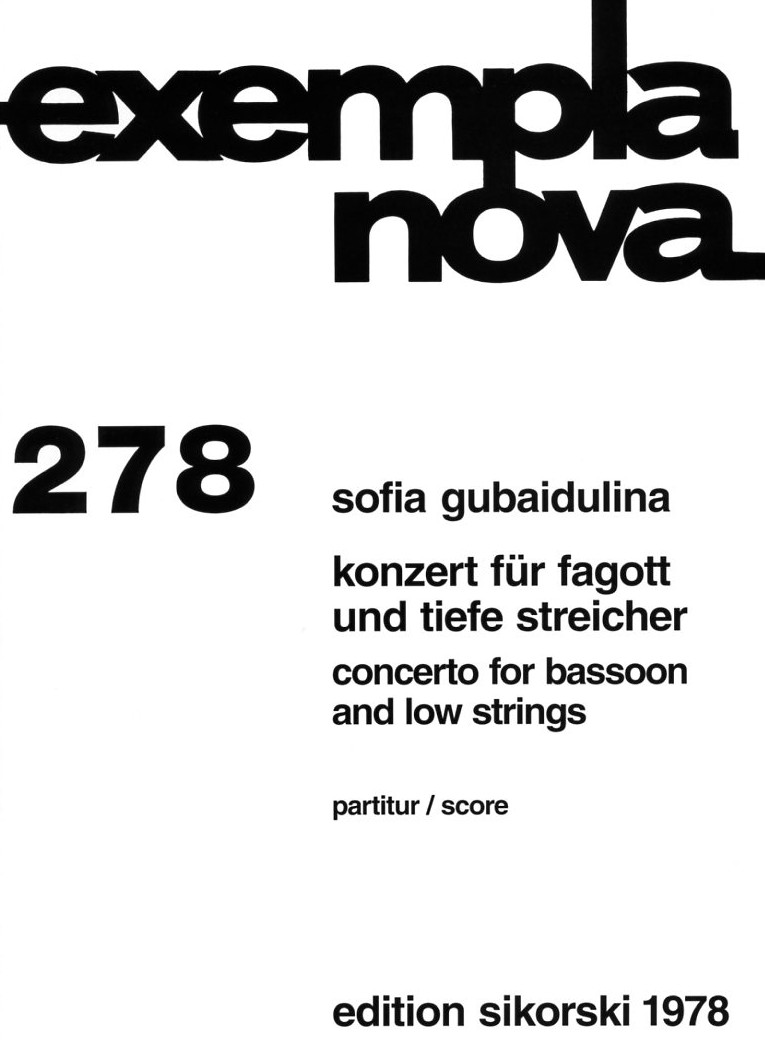 S. Gubaidulina: Concerto fr Fagott +<br>Orchester / Partitur (Stimmen Leihmat)