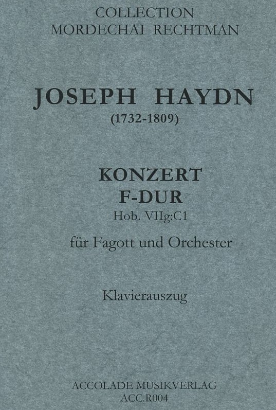 J. Haydn: Konzert F-Dur fr Fagott<br>+ Orchester / KA