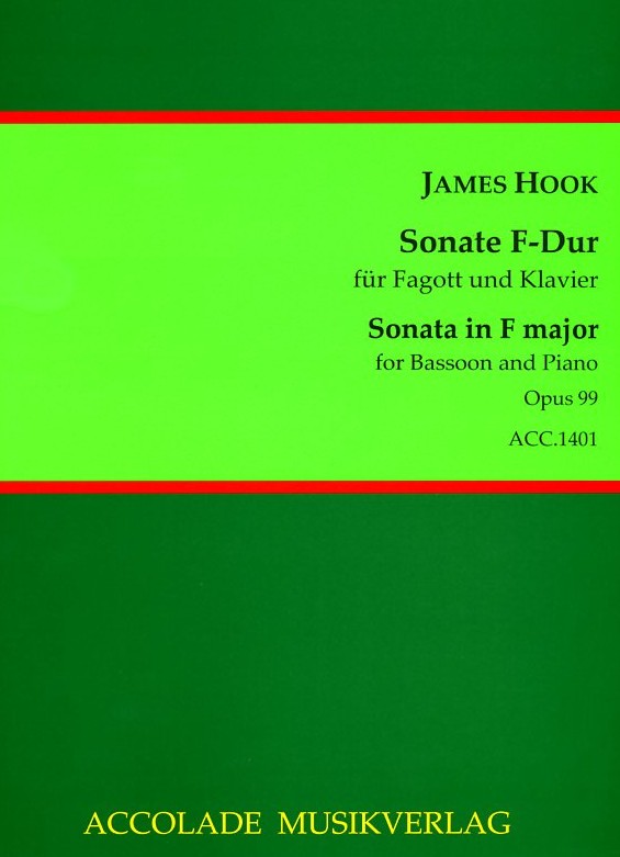 J. Hook(1746-1827): Sonate F-Dur op. 99<br>fr Fagott + Klavier