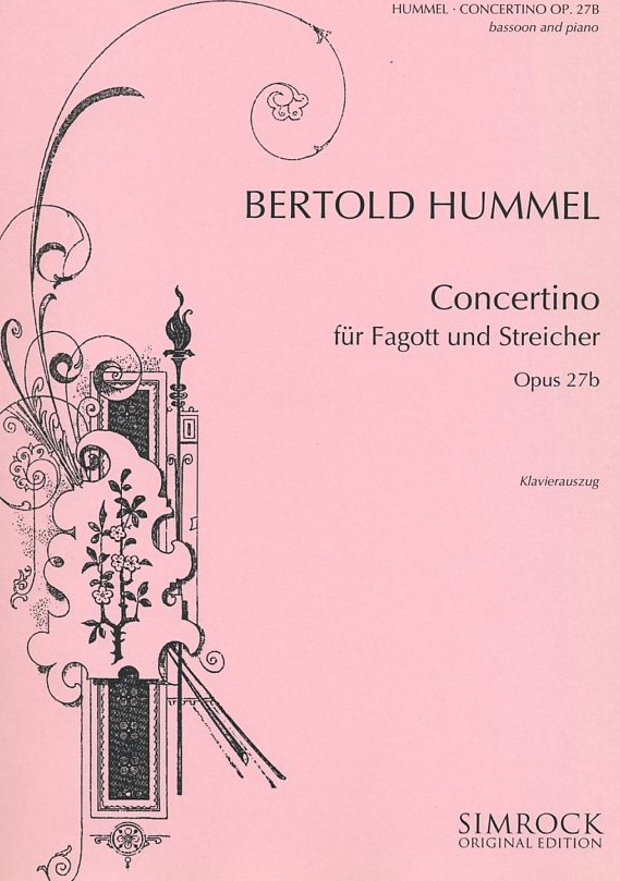 B. Hummel: Concertino op.27 b fr<br>Fagott + Orchester - KA