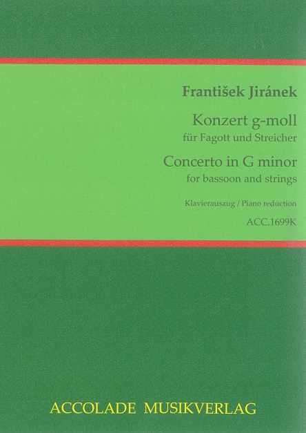 F. Jiranek(1698-1798): Konzert g-moll<br>fr Fagott + Orchester - KA