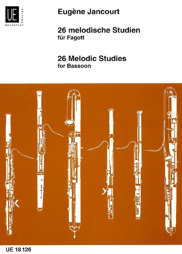 E. Jancourt: 26 melodische Studien<br>fr Fagott solo