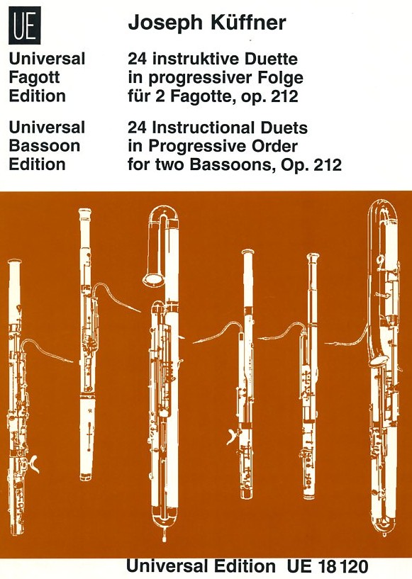 J. Kffner: 24 instruktive Duette<br>in progr. Folge op. 212 / fr 2 Fagotte