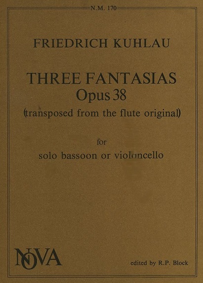 F. Kuhlau: 3 Fantasien op. 38 fr<br>Fagott solo (original fr Flte)