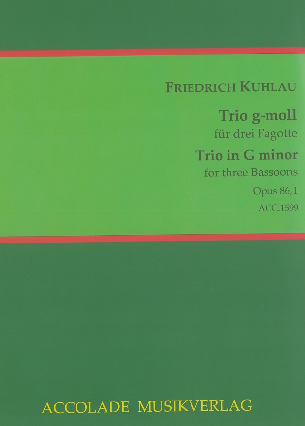 Fr. Kuhlau: Trio g-moll op. 86/1<br>fr 3 Fagotte - Stimmen + Partitur