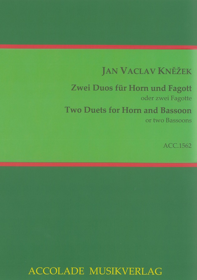 J.V. Knezek(1745-1806): 2 Duos fr<br>Fagott + Horn (oder 2 Fagotte)