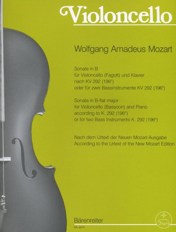 W.A. Mozart: Sonate B-Dur KV 292<br>fr Fagott + Klavier (BA)