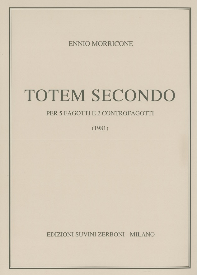 E. Morricone: Totem Secondo -fr<br>5 Fagotte + 2 Kontrafagotte /Partitur