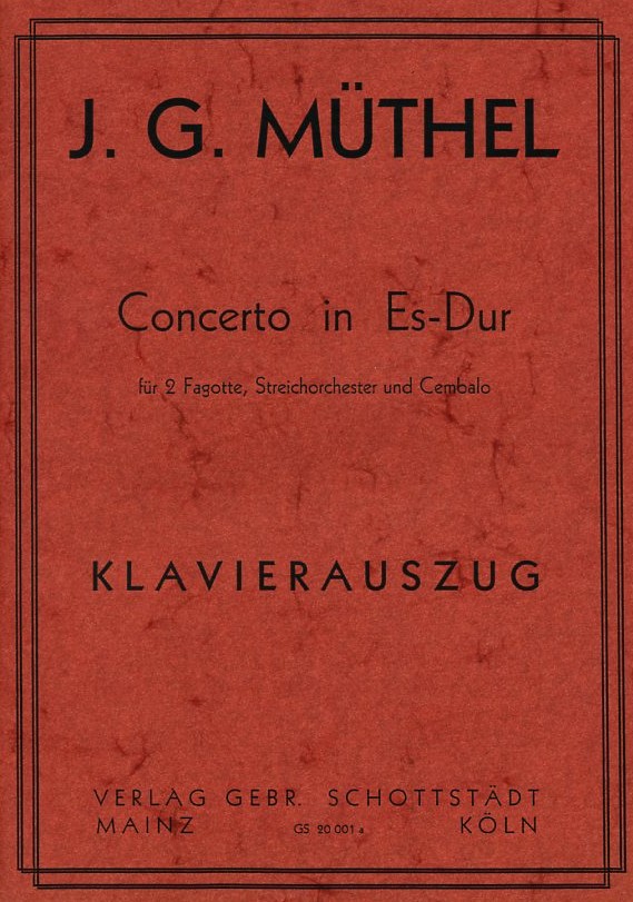 J.G. Mthel: Concerto Es-Dur fr<br>2 Fagotte, Streicher + BC / KA