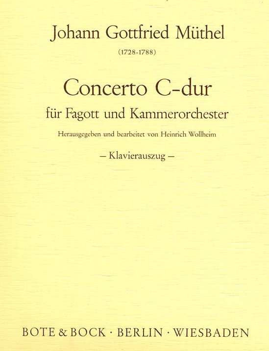 J.G. Mthel: Concerto C-Dur fr<br>Fagotte, Streicher / KA