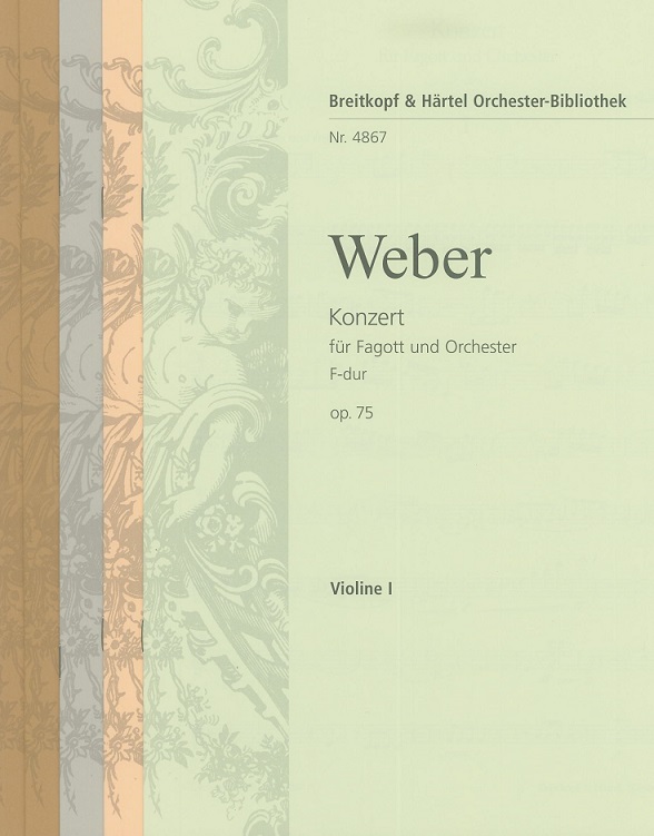 C.M. v. Weber: Konzert F-Dur op. 75<br>Fagott + Orchester - Streicher je Stimme