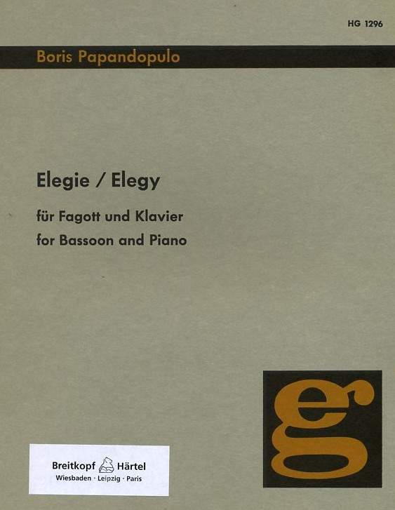 B. Papandopulo(1906-91):<br>Elegie fr Fagott + Klavier
