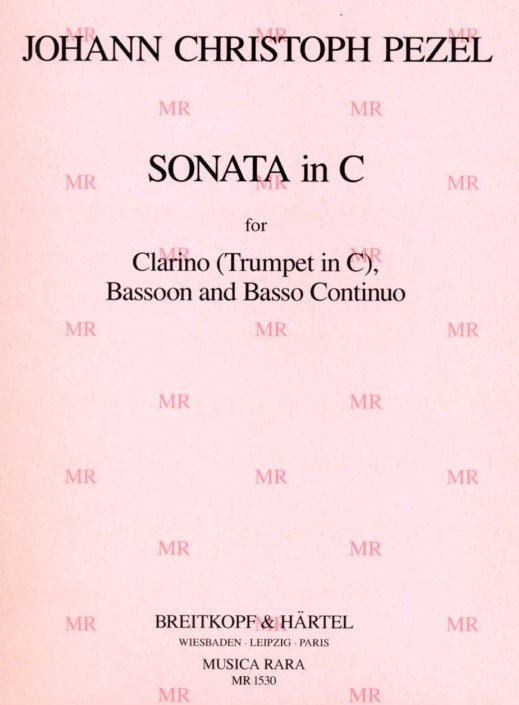 J. Pezel: Sonate in C-Dur no. 75 fr<br>Clarino (C), Fagott + BC