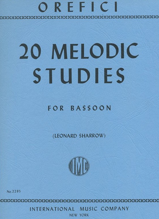 A. Orefici: 20 Melodic Studies<br>for Bassoon