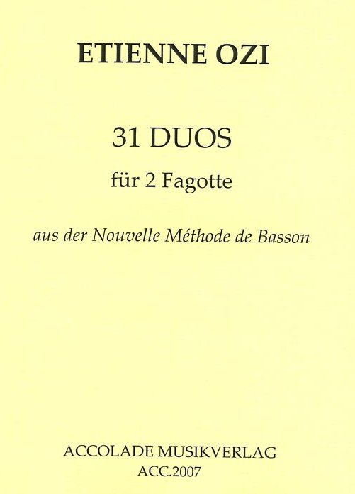 E. Ozi(1754-1813): 31 Duos<br>fr 2 Fagotte