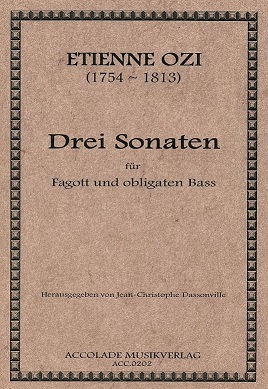 E. Ozi(1754-1813): 3 Sonaten fr<br>Fagott + BC