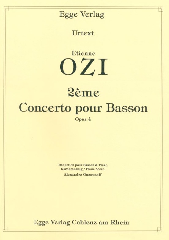 E. Ozi(1754-1813):  Konzert  No. 2<br>fr Fagott + Orch. - KA