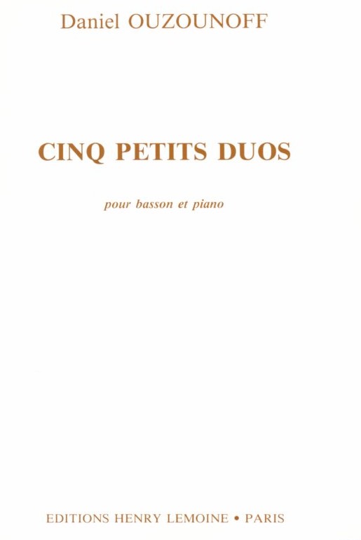D. Ouzounoff: Petiti duos<br>fr Fagott + Klavier