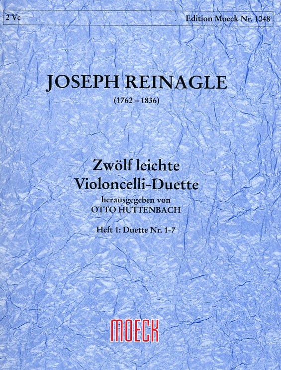 J. Reinagle: 12 leichte Duette fr<br>2 Fagotte (Cello) - Band 1