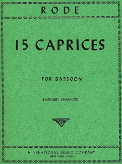 P. Rode(1774-1830): 15 Caprices<br>für Fagott Solo