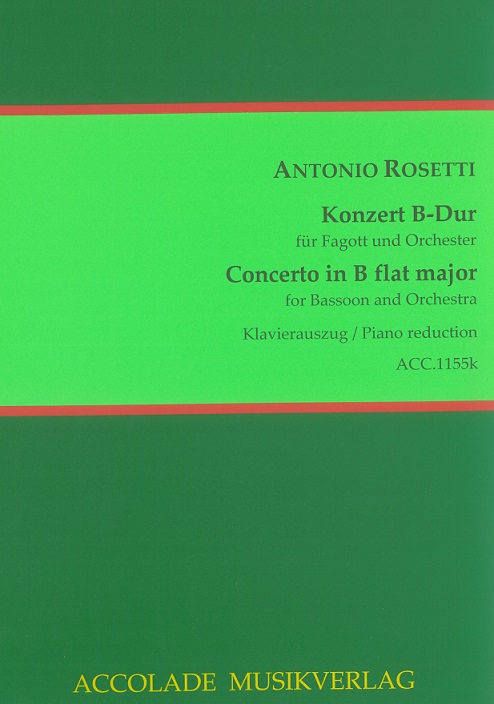 A. Rosetti: Konzert B-Dur fr Fagott +<br>Orchester - KA/ACC