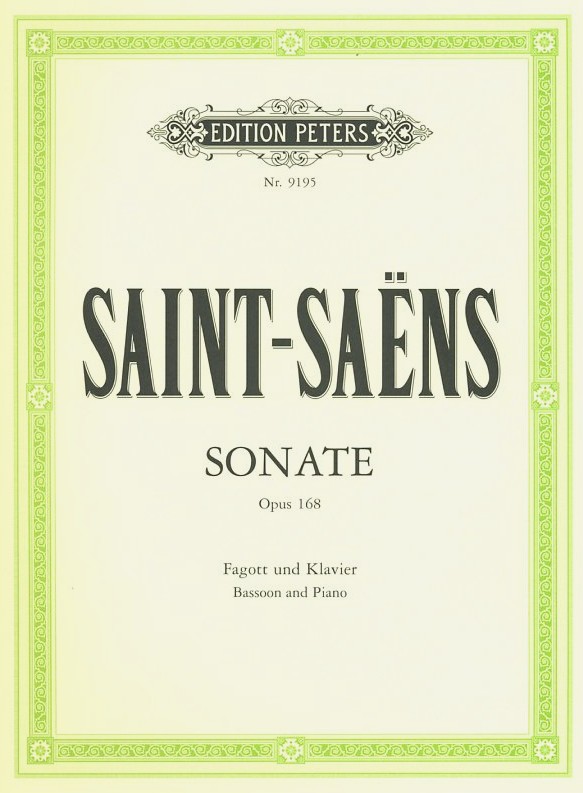 C. Saint-Saens: Sonate fr Fagott +<br>Klavier - Peters