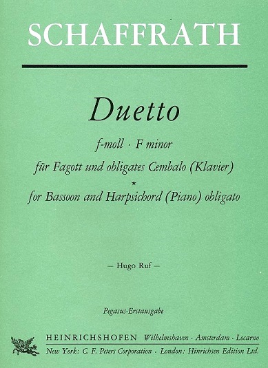 Chr. Schaffrath: Duetto in f-moll fr<br>Fagott + BC