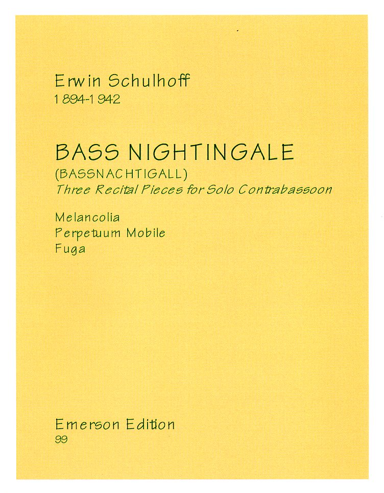 E. Schulhoff: Bassnachtigall fr<br>Kontrafagott Solo