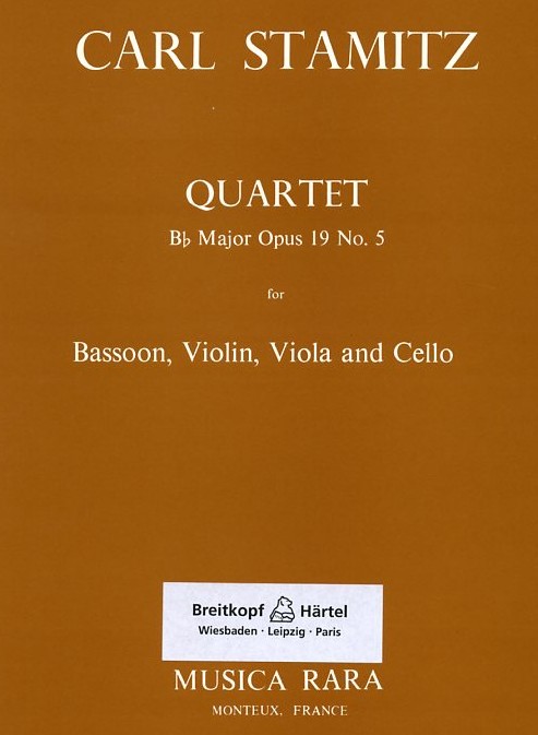 C. Stamitz: Quartett B-Dur op.19/5<br>Fagott + Streichtrio