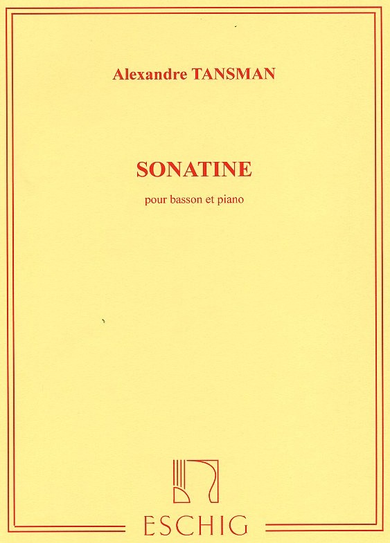 A. Tansman: Sonatine (1952) fr<br>Fagott + Klavier
