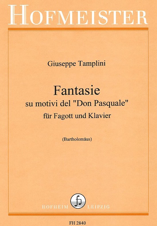 G. Tamplini: Dantasie su motivi del "Don<br>Pasquale&acute; fr Fagott + Klavier