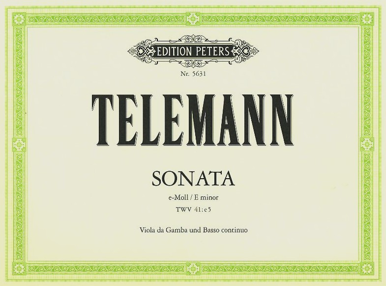 G.Ph. Telemann: Sonate e-moll TWV 41:e5<br>fr Gambe (Fagott) + BC - Peters