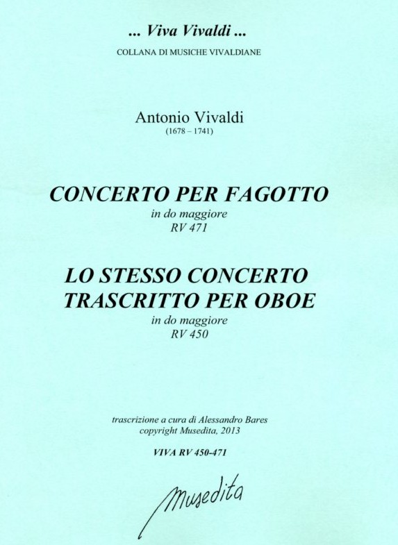 Vivaldi: Fagottkonzert C - Dur F VIII/34<br>RV 471 - Stimmen+Partitur /Viva