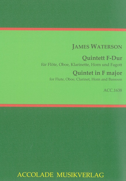 J. Waterson: Quintett F-Dur fr<br>Holzblserquintett / Partitur + Stimmen