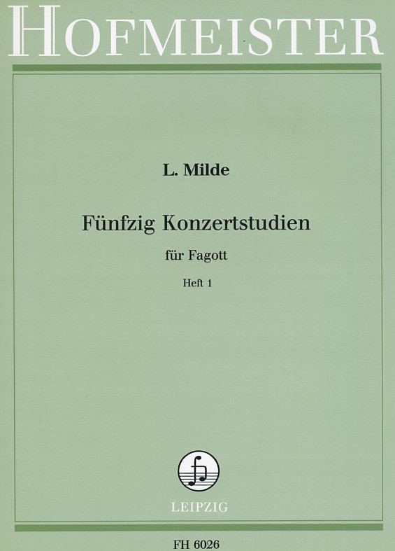 Milde: 50 Konzertstudien fr Fagott I<br>op. 26 Band 1 / Hofmeister