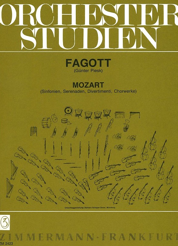 Orchesterstudien Mozart-Orchesterwerke<br>fr Fagott/Sinfonien (Piesk)