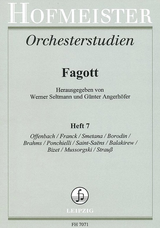 Orchesterstudien fr Fagott -Offenbach/<br>Franck/Smetana/Borodin/Brahms/Ponch (7)