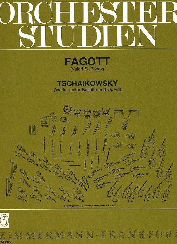 Orchesterstudien Tschaikowski Orchester-<br>stellen fr Fagott (Popov)